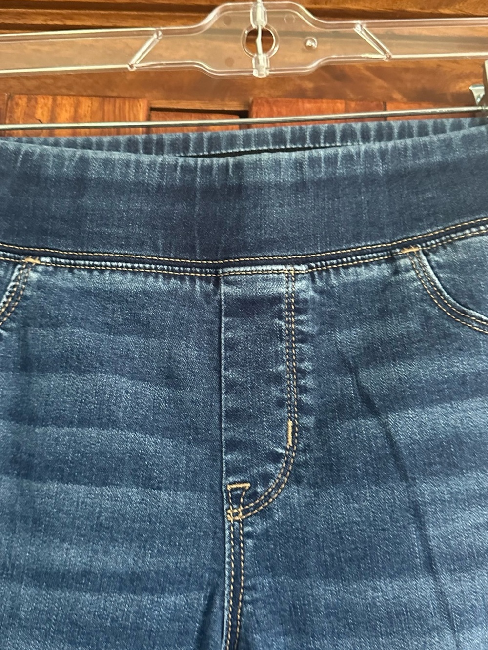 Old Navy Dark Blue Distressed “ROCKSTAR SUPER SKINNY” Jeggings - Picture 3 of 8